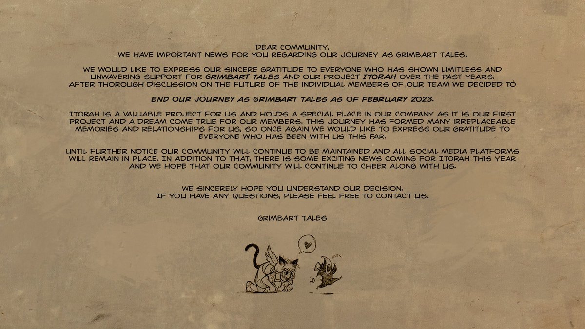 This is an important announcement regarding the future of Grimbart Tales.

#badger4life 🦡