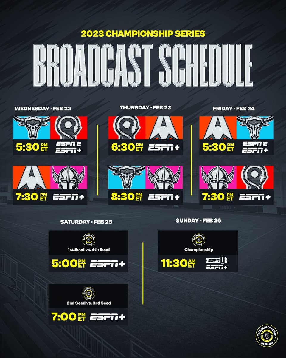 The 2023 Championship Series Broadcast Schedule  📺