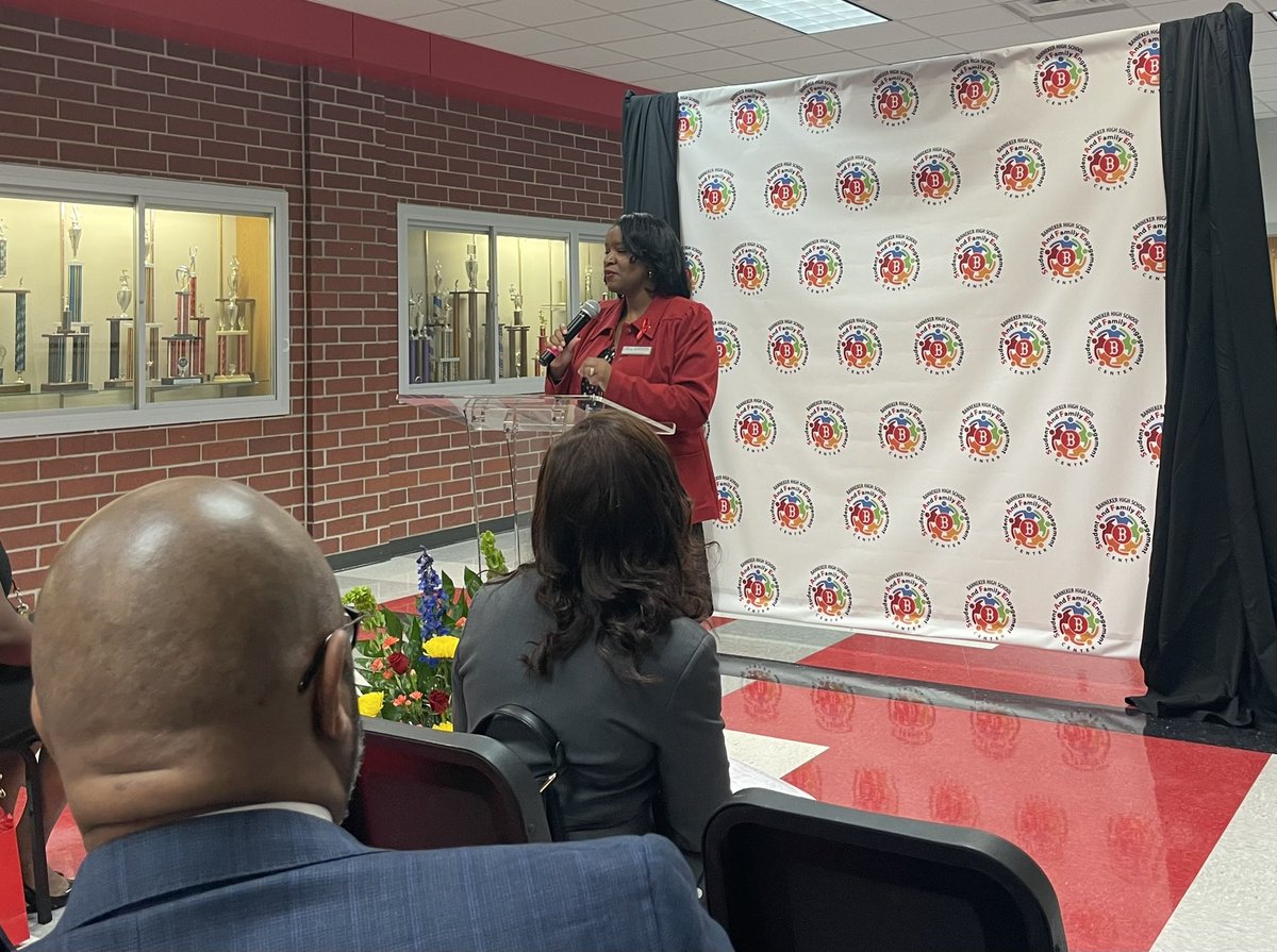 JScottFarr's tweet photo. What a beautiful morning at the re-launch of the Banneker SAFE Center. As @jasonjstamper stated it is Heart Work! @BHSSAFECenter @Banneker_HS @MaribelbellEds https://t.co/UYGdt9j98t