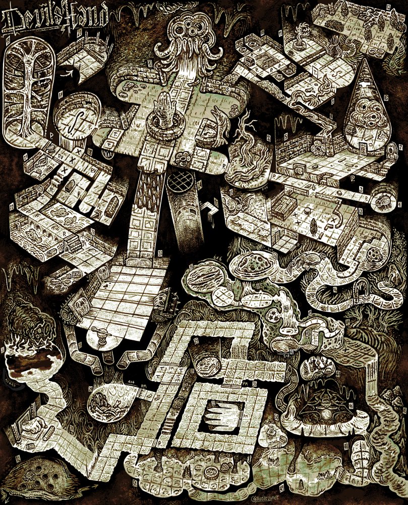 Rodarounet's tweet image. I realise I haven't even posted the finished version, here it is ! #dungon23 I'll put the link in the comments.