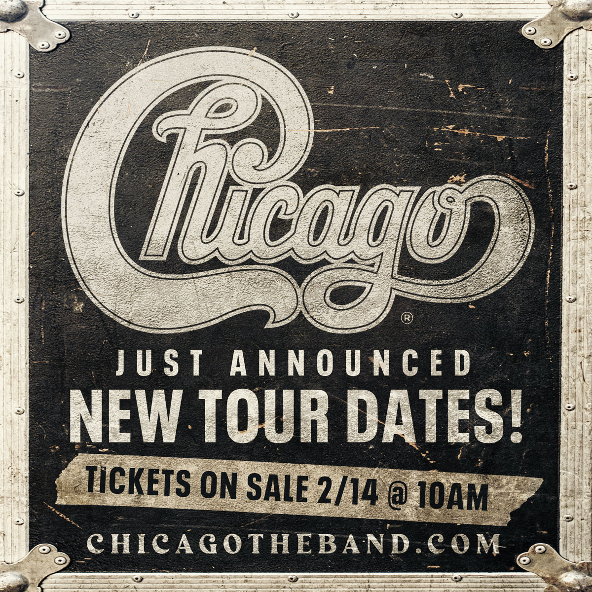 New Tour Dates Just Announced! 
8/12 in Albuquerque, NM
8/15 in Tucson, AZ
8/16 in Prescott Valley, AZ
8/18 in Phoenix, AZ

Fan Club pre-sale begins 2/8 at 12pm MT – Public tickets on sale 2/14 at 10am MT. 🎶
Visit chicagotheband.com/tour for details!
#chicagotheband #tour2023