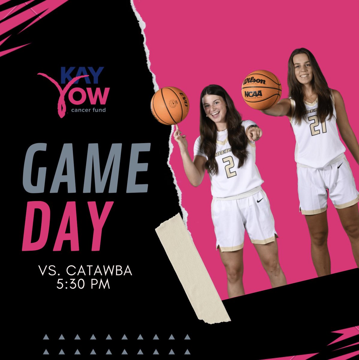 𝓞𝓷 𝓦𝓮𝓭𝓷𝓮𝓼𝓭𝓪𝔂𝓼 𝔀𝓮 𝔀𝓮𝓪𝓻 𝓟𝓘𝓝𝓚! 

We have a lot in store today with raffle prizes, a silent auction table, t-shirts, and more❕

🆚 Catawba 
📍 OUR HOUSE 🏠 
⏰ 5:30 PM
🖥 flohoops.com/events/8019614…
🎀 support.kayyow.com/team/443396

#Play4Kay | #PinkOut