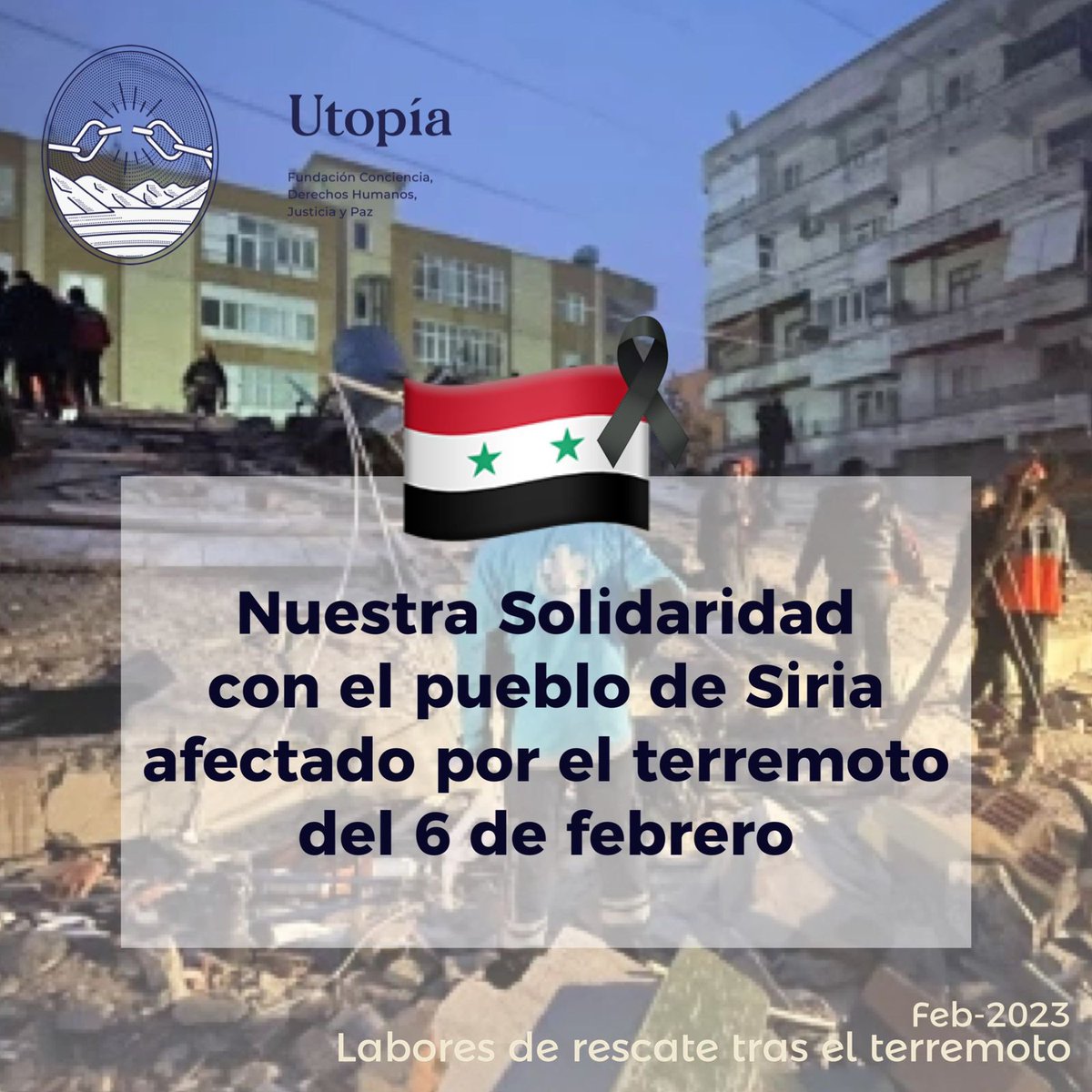 Los problemas de defensa y garantía de DDHH para el pueblo Sirio, en medio de la violencia que resiste desde hace varios años, se agudiza con el terremoto, la falta de albergues y las dificultades para la llegada de ayuda humanitaria.
Demandan atención internacional urgente.