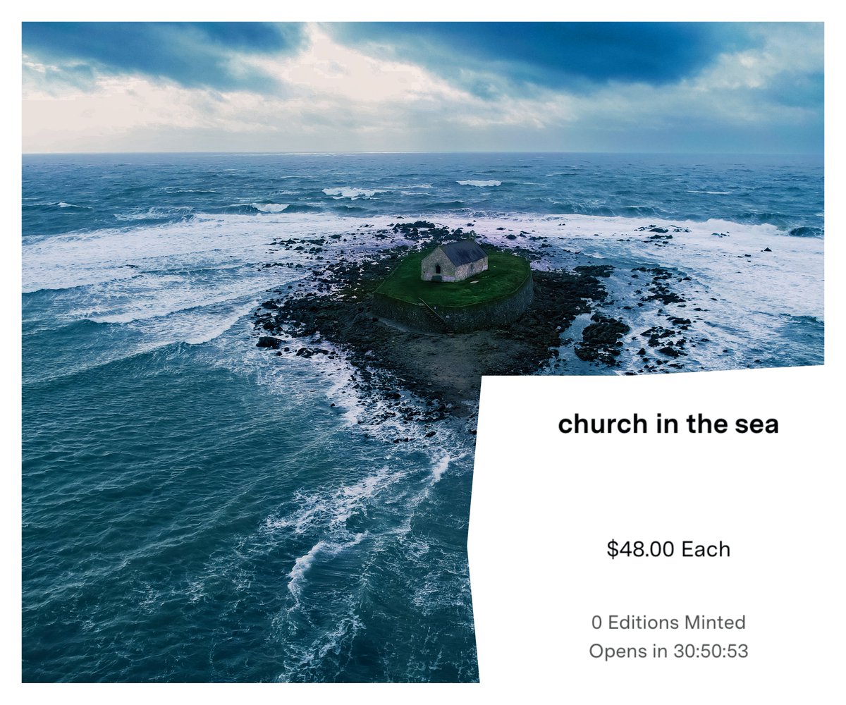 marksmcneill's tweet photo. CHURCH IN THE SEA
Curated drop by @NftSheikh
live on @niftygateway
#drone #dronephotography #curateddrop #NiftyGateway #OasisOfArt #nftartwork #photographynft
https://t.co/hnCuUjyfdD https://t.co/BT81Z8mKRJ