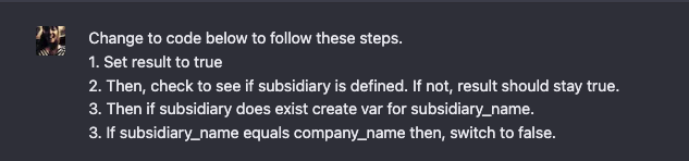 The crux of using #ChatGPT to write JS.

Write some terrible code that has the variables you need. Bad, awful, not actual code is fine. Even use plain language in it. 

Then tell Chatty just what to do. Then test, test, test. 
#noCode to @lowcode overnight!