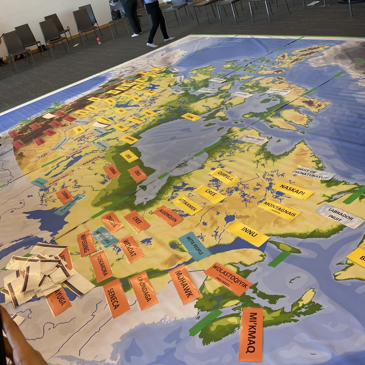 iskabitsi's tweet photo. Learning about the indigenous peoples of Canada and the land we stand on #IDW2023 #internationaldevelopment @PWRDF (would be nice to do this for IPs back home as well) https://t.co/gb07rWWiN3