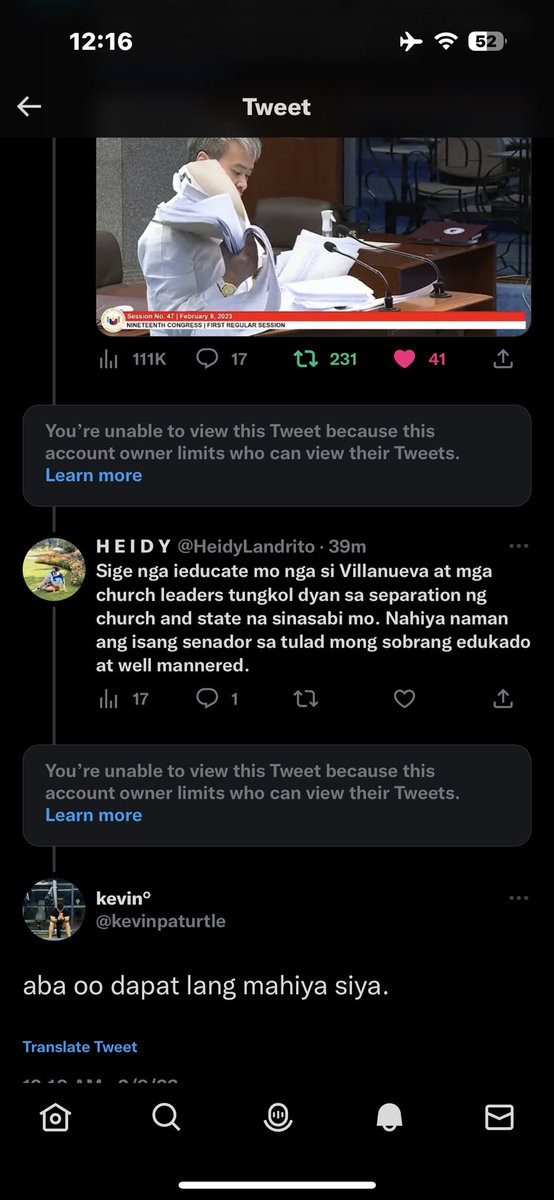 H E I D Y on Twitter "Di na ko maka reply kasi you blocked me, ang