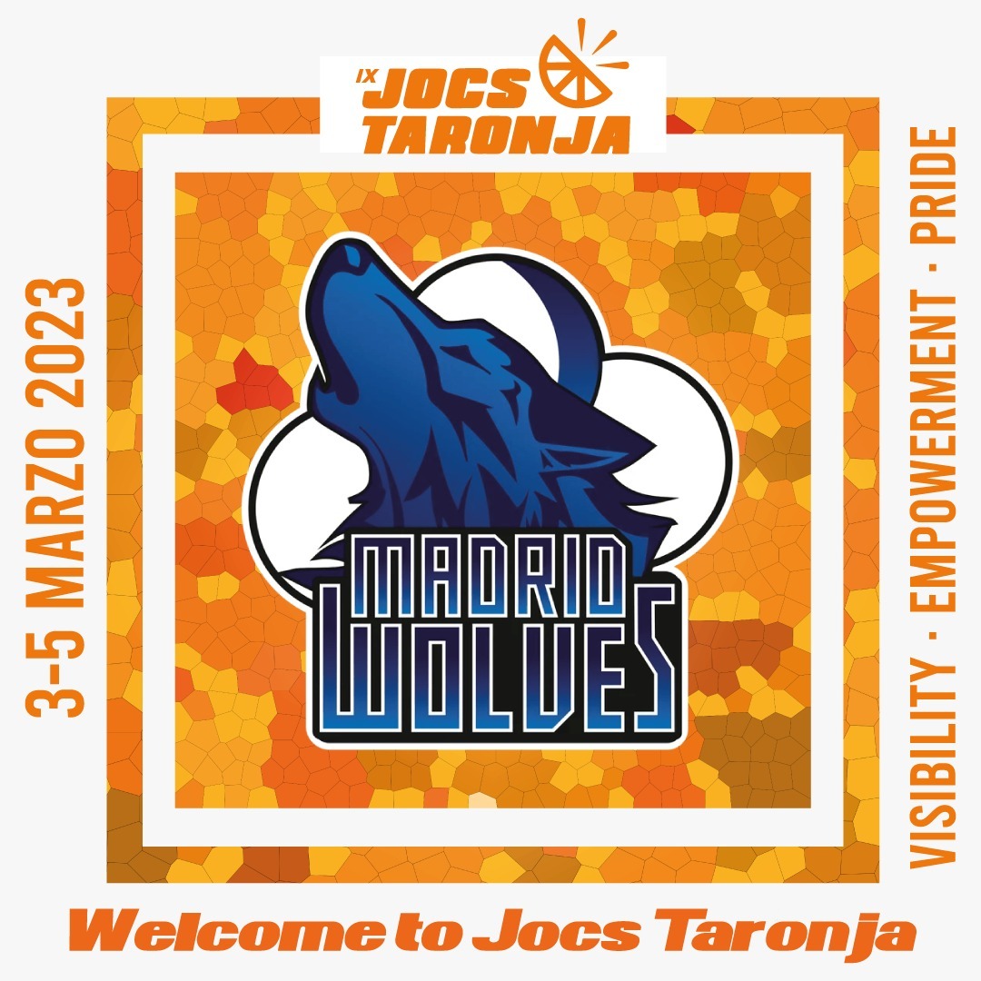 Y seguimos a tope con las noticias y desvelamos al séptimo equipo confirmado para Jocs Taronja 2023 🎊🎊 Procedentes de Madrid, presentamos a....Madrid Wolves!!🎉🥳❤️🤍🏐🤩🎊🥳