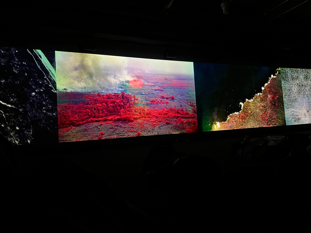 Extraordinary exhibit #brokenspectre Richard Mosse and @180_studios on the destruction and beauty of the Amazon. Art for social change with a call to action changes our world for the better.
