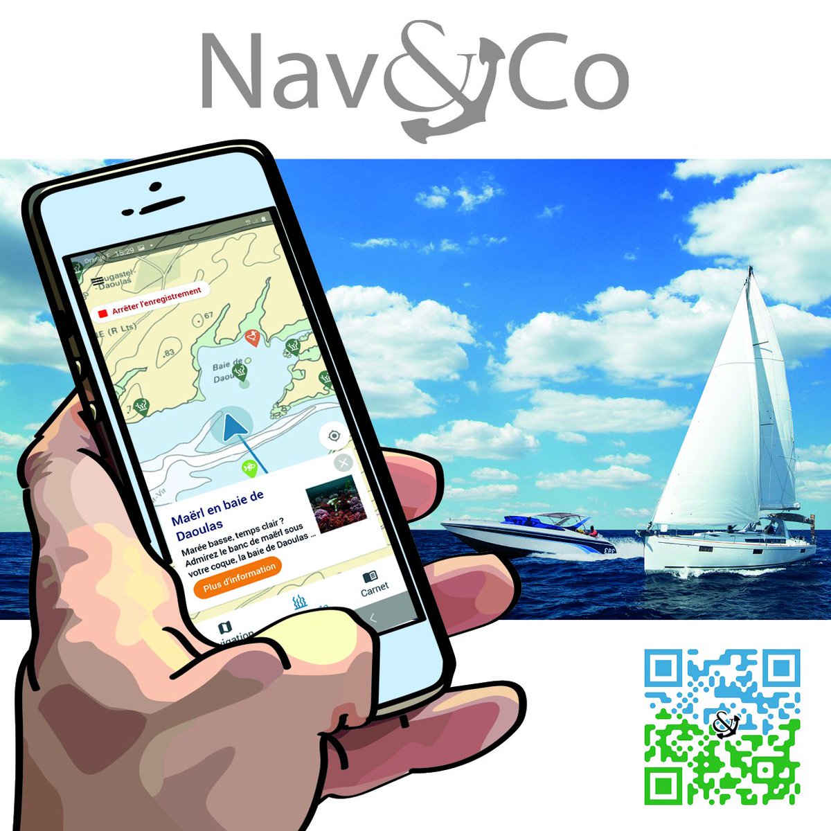 L’application Nav&Co 🛥️⛵est désormais disponible pour les façades maritimes de France métropolitaine et de Guadeloupe, sur toutes les plateformes de téléchargement mobile 📱 ! ➡L'application en vidéo : shorturl.at/vBO47 ➡️En savoir plus : shorturl.at/fqGI3