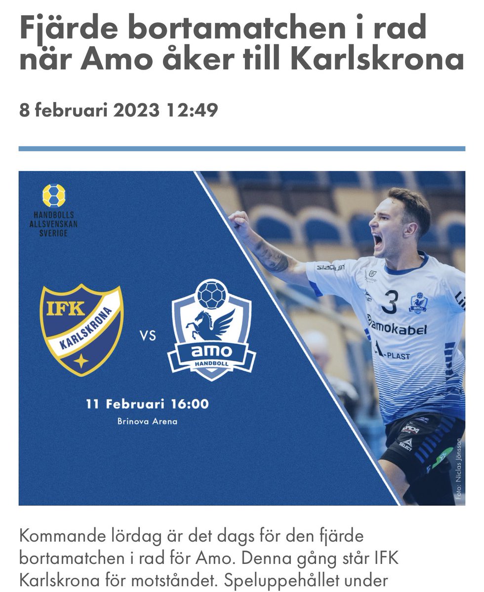Läs mer på amohandboll.com 💙🖤