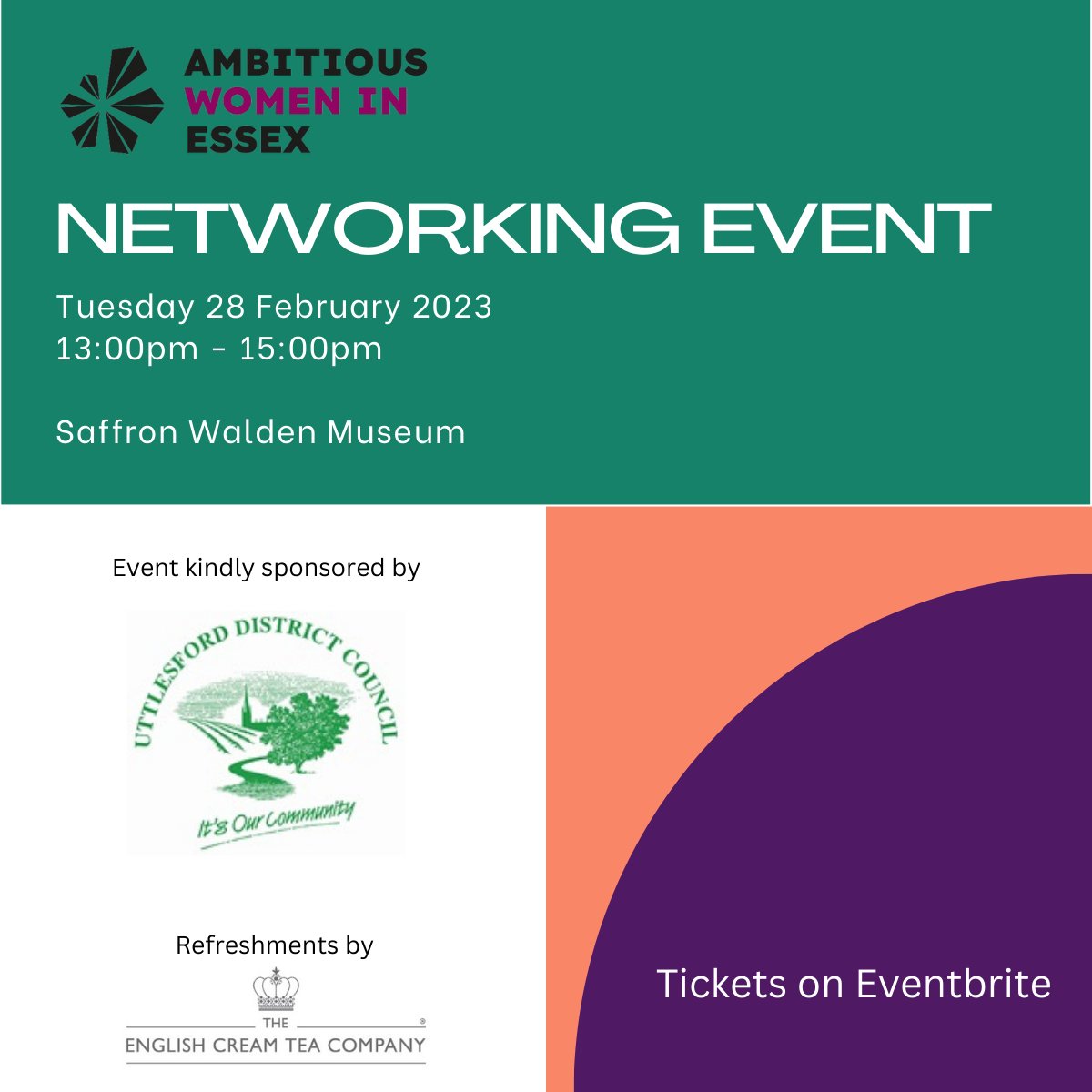 UDC Business (@udcbusiness) on Twitter photo <a href="/InAmbitious/">Ambitious Women in Essex</a> are coming to Saffron Walden 🎉
Join us at <a href="/SW_Museum/">Saffron Walden Museum</a> for some networking and fabulous refreshments in the shape of <a href="/englishcreamtea/">English Cream Tea</a>!
Tea, scones and inspiring women... what's not to like?
📅 28/2
🕘 1-3pm
bit.ly/40Gj6i5 <a href="/InAmbitious/">Ambitious Women in Essex</a> are coming to Saffron Walden 🎉
Join us at <a href="/SW_Museum/">Saffron Walden Museum</a> for some networking and fabulous refreshments in the shape of <a href="/englishcreamtea/">English Cream Tea</a>!
Tea, scones and inspiring women... what's not to like?
📅 28/2
🕘 1-3pm
bit.ly/40Gj6i5