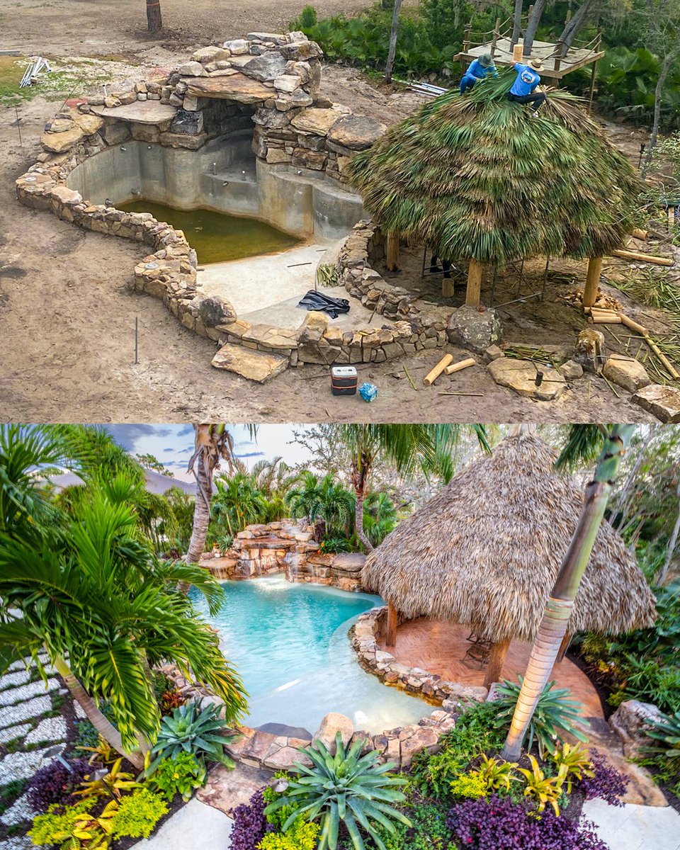 HeathAJordan's tweet photo. #RT @lucaslagoons: During and finished with construction. This project is a true “Florida Swimming Hole” it was designed to be a natural lagoon you would come across in an adventure through the Florida landscape.
#insanepools #lucaslagoons #pool #poolp… https://t.co/LJvMs7bfKk