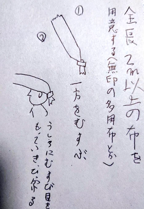ターバンの巻き方の一例 