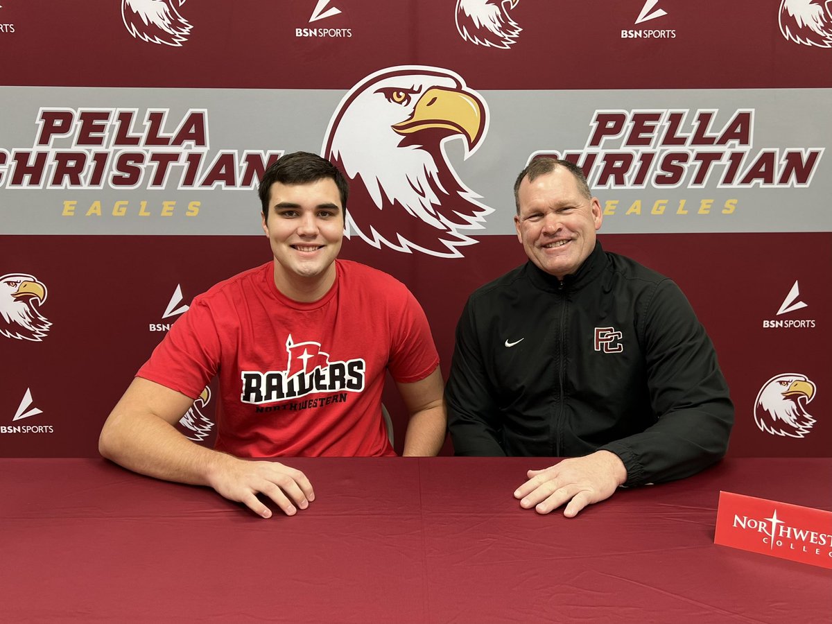 Congratulations to Owen Menninga! He has signed a Letter of Intent to join the football team at Northwestern College. Go Raiders!