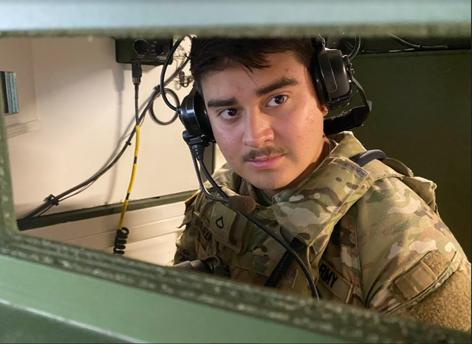 11thCSB's tweet photo. The 11th Signal Brigade Thunderbird of the Week is PFC ANDRES GARZA, from Charlie Company, 57th Expeditionary Signal Battalion - Enhanced.

PFC Garza has dedicated his time, energy, and effort to building the Charger’s organization. https://t.co/e4cXwEJ8Fx