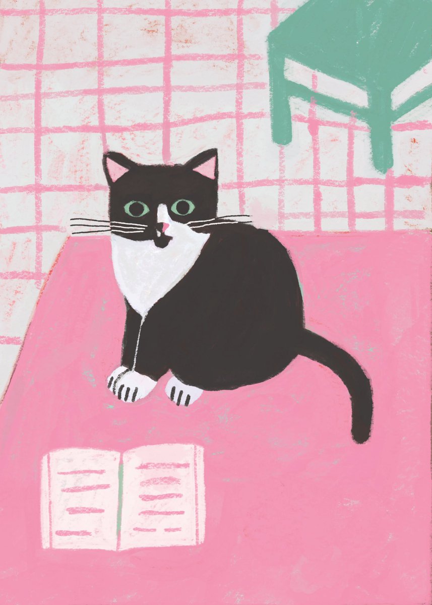 meganwangart's tweet photo. portrait of my cat Cosmo 💓 https://t.co/e42vt3pAG2
