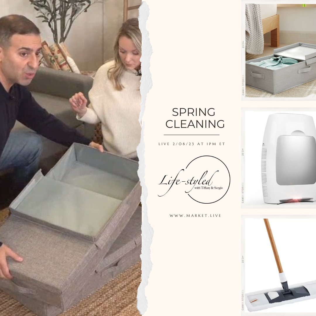 ShopMARKET_Live's tweet photo. It's time to get ready for #spring! 🌸 🌼

Join Tiffany and Sergio in a new #Lifestyled, where they'll tell you everything you need to know to prep for Spring Cleaning.

Hang out and shop today at 1 PM ET! 

RSVP Here: https://t.co/A6jaMCDzv2

#MARKET #livestream #shopping #tips https://t.co/xUAV3gO19O