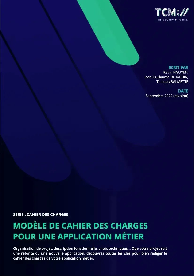 Ce livre blanc de <a href="/coding_machine/">TheCodingMachine</a> a pour objectif de préciser quels éléments doivent être détaillés dans votre cahier des charges.
Il propose un modèle que vous pouvez suivre avec un plan type.

Téléchargez le livre▶️ bit.ly/3vbblSX
#FutureOfWork #livreblanc