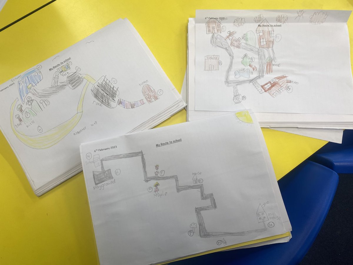 HurstKnollY2's tweet photo. We have also thought about what our life at school is like, what kind of homes we have and who is in our family. We made maps of our journeys to school-labelling the physical and human features. 
We can't wait to tell others around the world all about us! This is How we do it! https://t.co/cKq3EtPcSC