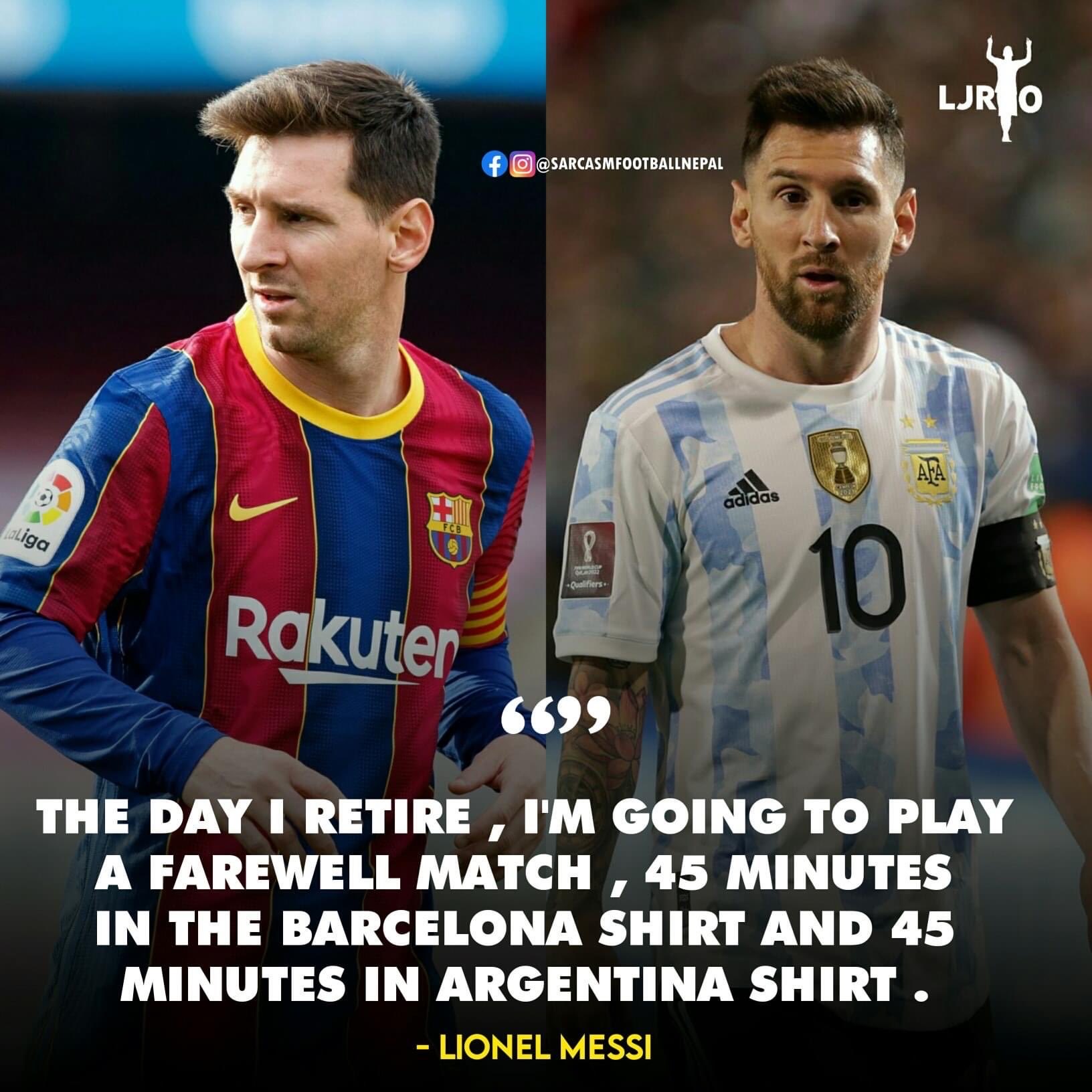 Frank Khalid OBE on Twitter "Lionel Messi talking about retirement