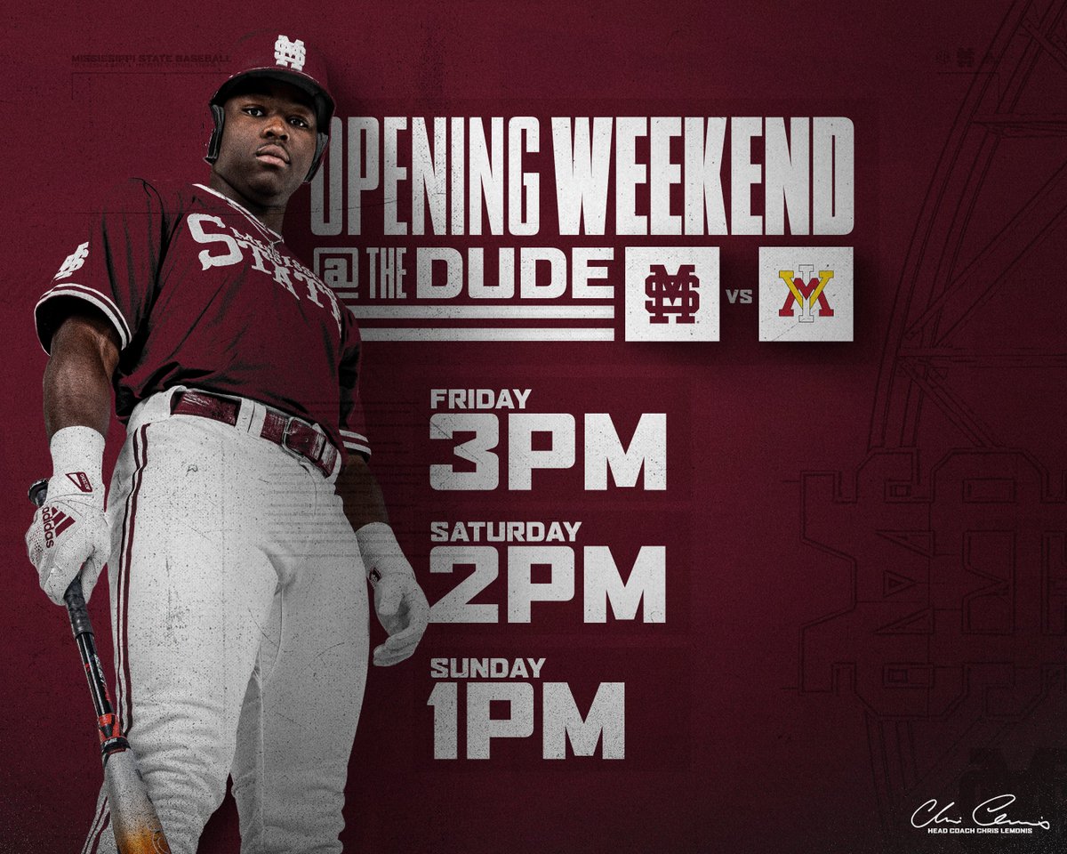 HailStateBB's tweet photo. Opening Weekend at 𝗧𝗵𝗲 𝗗𝘂𝗱𝗲 is set! 

See you February 17 at 3 p.m.

🎟️➡️https://t.co/lQtfISPAuo

#HailState🐶 https://t.co/LV2J3IpxUh