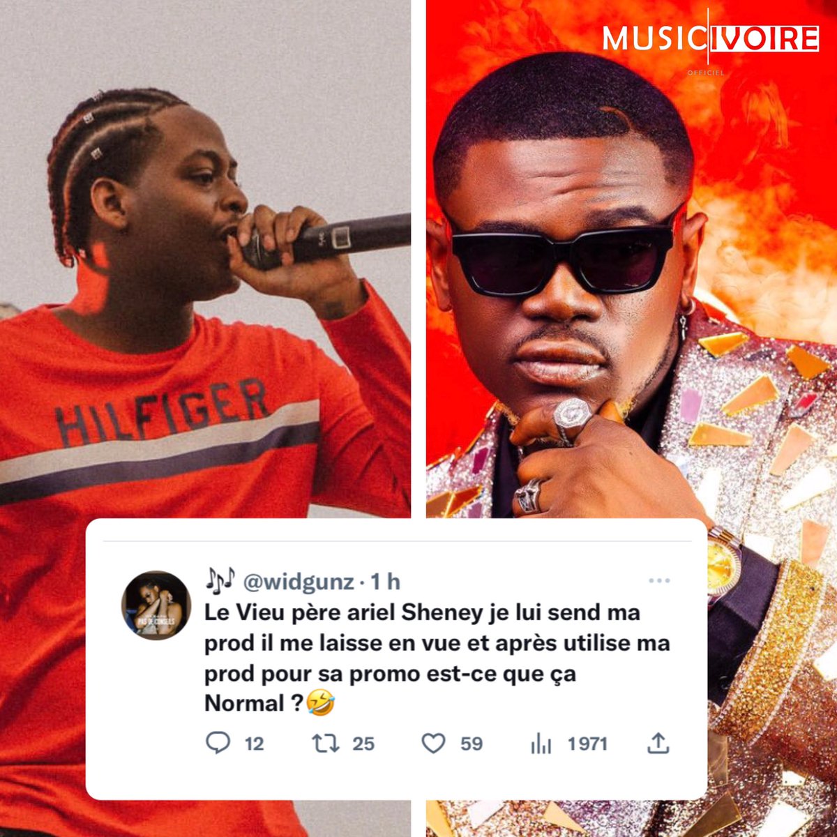 musicivoire_off's tweet photo. Ahhh voilà nouveau dossier ohhh 🤣🤣🤣🤣
Une histoire de prod déclaré par @widgunz sur ses réseaux sociaux.

Qu’en pensez-vous ?

#musicivoire🇨🇮 https://t.co/RgBvvxOIuz