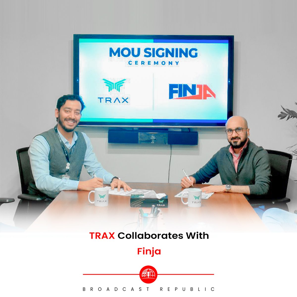 BcastRepublic's tweet photo. Trax, an end-to-end logistics and supply chain solutions provider, has collaborated with Finja for advanced cash-on-delivery options. The partnership was signed by the CEO of TRAX, Muhammad Hassan Khan, Head of Finance, Fawad Ahmed, and CEO of Finja, Kamran A. Zuberi. https://t.co/cTeCP61EbZ