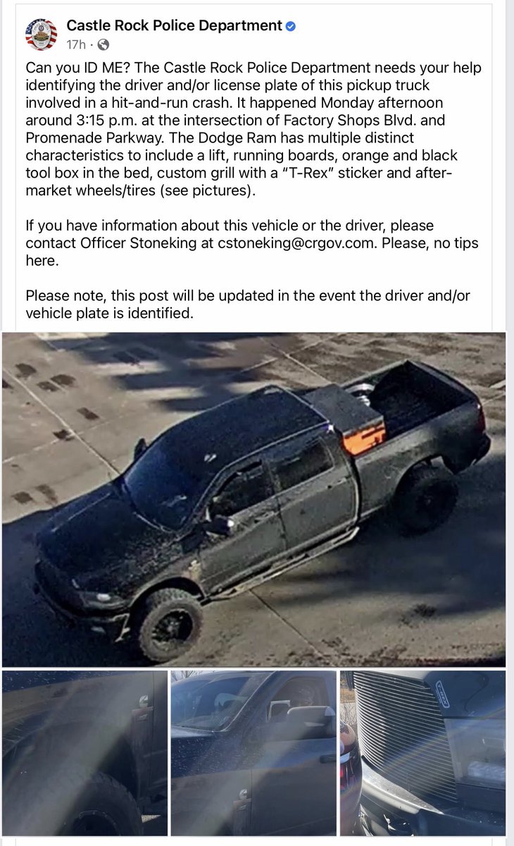 givupnow's tweet photo. Hit and run! Any body know this vehicle/person? https://t.co/I0FS18rVOU