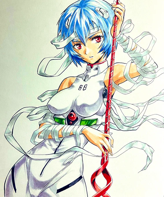 版権では沢山描いた綾波さん 