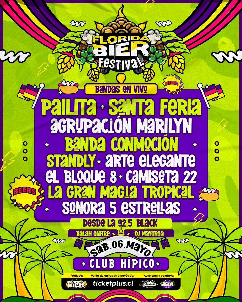 FloridaBier's tweet photo. 💥El mejor Mambo se traslada al Club Hípico de Santiago, este próximo Sábado 06 de Mayo💃🏻🕺🏻

😎🤙🏼🎶Que no te lo cuenten !!

🎫Entradas pronto disponibles en #ticketplus 🎫 

🔴Evento para todo público;
Desde los 2 años pagan entrada.
🔴 Horario: 11am a 00 hrs aprox. https://t.co/kYvwm9u073
