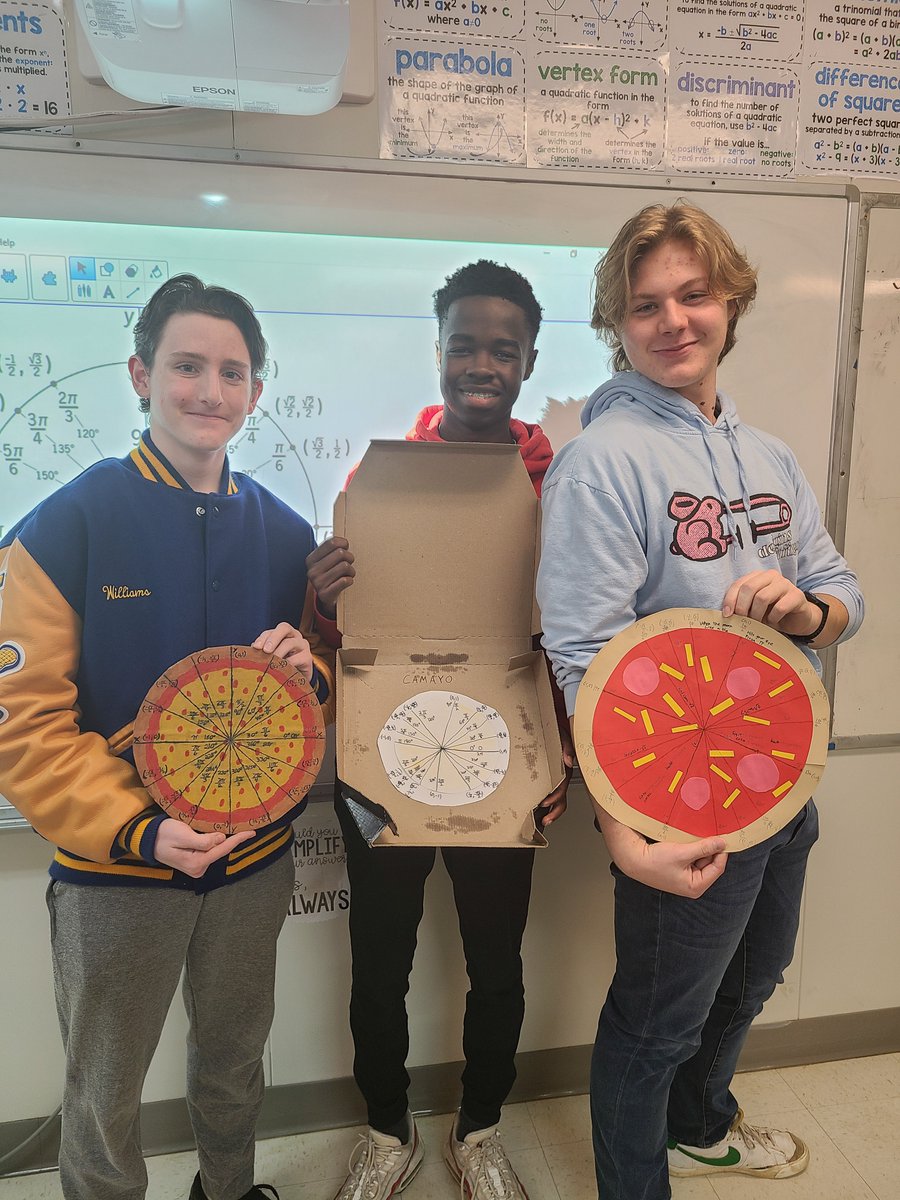 AGCharter's tweet image. High school students in Mrs. Hilton's Honors #PreCalculus class have been learning about the unit circle and even created their own! 

“The unit circle is a circle with a radius of 1 that helps us with trigonometric functions and angle measurements,” said Mrs. Hilton. 
#agcharter