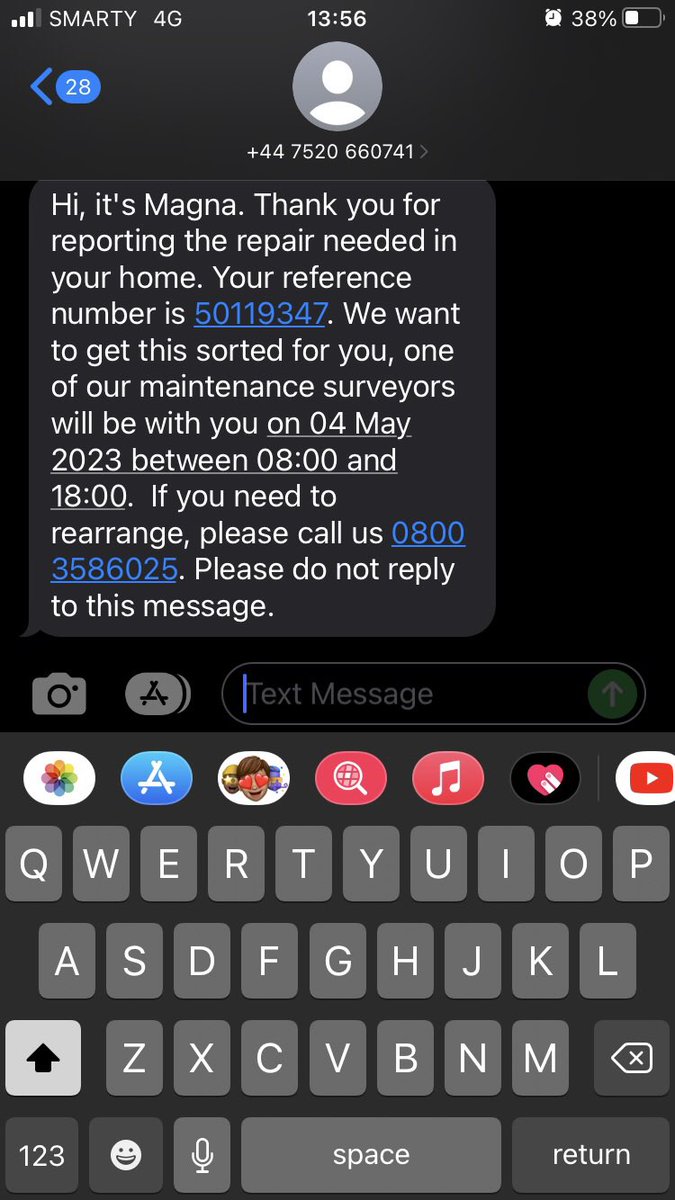 PeskyBob's tweet photo. Hey @MagnaHousing fancy explaining this? I emailed a video of what happens when I flush my one and only loo at the weekend and got this as a response yesterday. Do you honestly think it’s acceptable to leave someone for 3 months with a flooding toilet? Like, what?! https://t.co/BocCH7M6gI