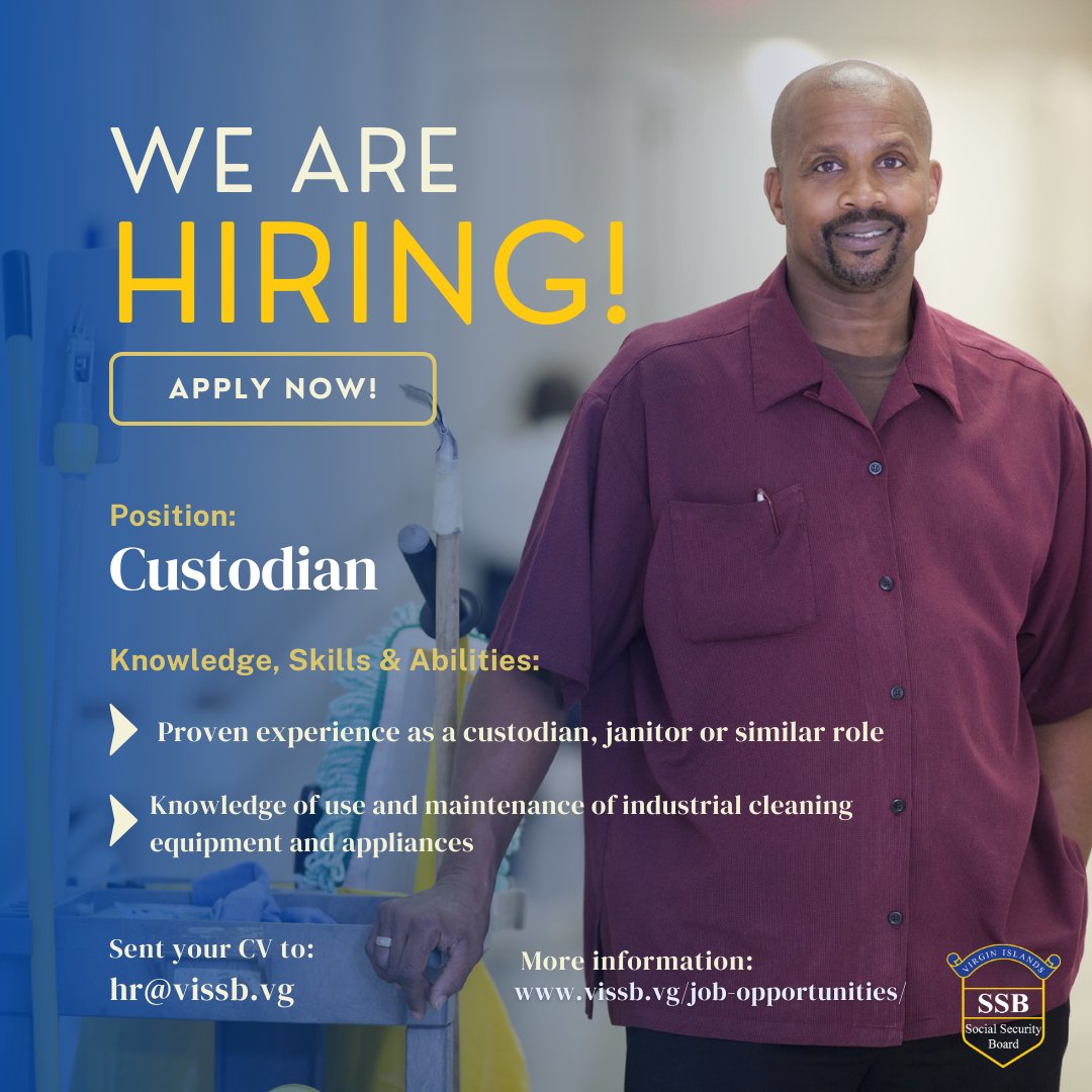 bvissb's tweet photo. Interested and Qualified Applicants are encouraged to apply. For more information, visit: https://t.co/d6Tks8VtRp . #SecuringYourTomorrowToday #VISSB https://t.co/DHMivx0bdS