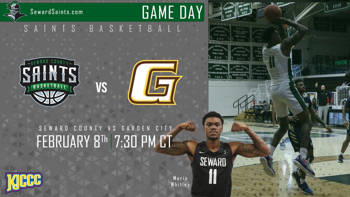 SewardSaints's tweet photo. GAME DAY!
Seward County will be on the road today to take on Garden City at 7:30 p.m. CT. #SCCCSaints #GoodToBeGreen
🔗 https://t.co/8xJnKUgPC5
📌 Garden City, KS
📻 https://t.co/JTZq9eIcR0
📺 https://t.co/cb8vLqvzNv https://t.co/eIBzsiGLK9