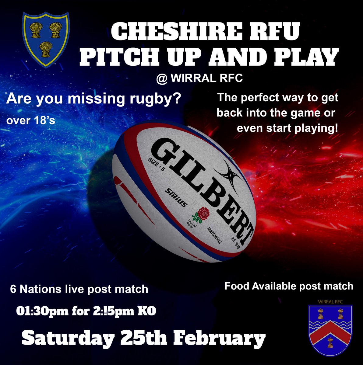 After the game, the 6 nations will be available to watch in the clubhouse. 
So come down to <a href="/wirral/">Wirral</a>.r.f.c, Memorial Ground, Thornton Common Road, CH63 0LT, for a great afternoon of rugby, food &amp; beer.
#wirralrugbyclubs
#6nations
