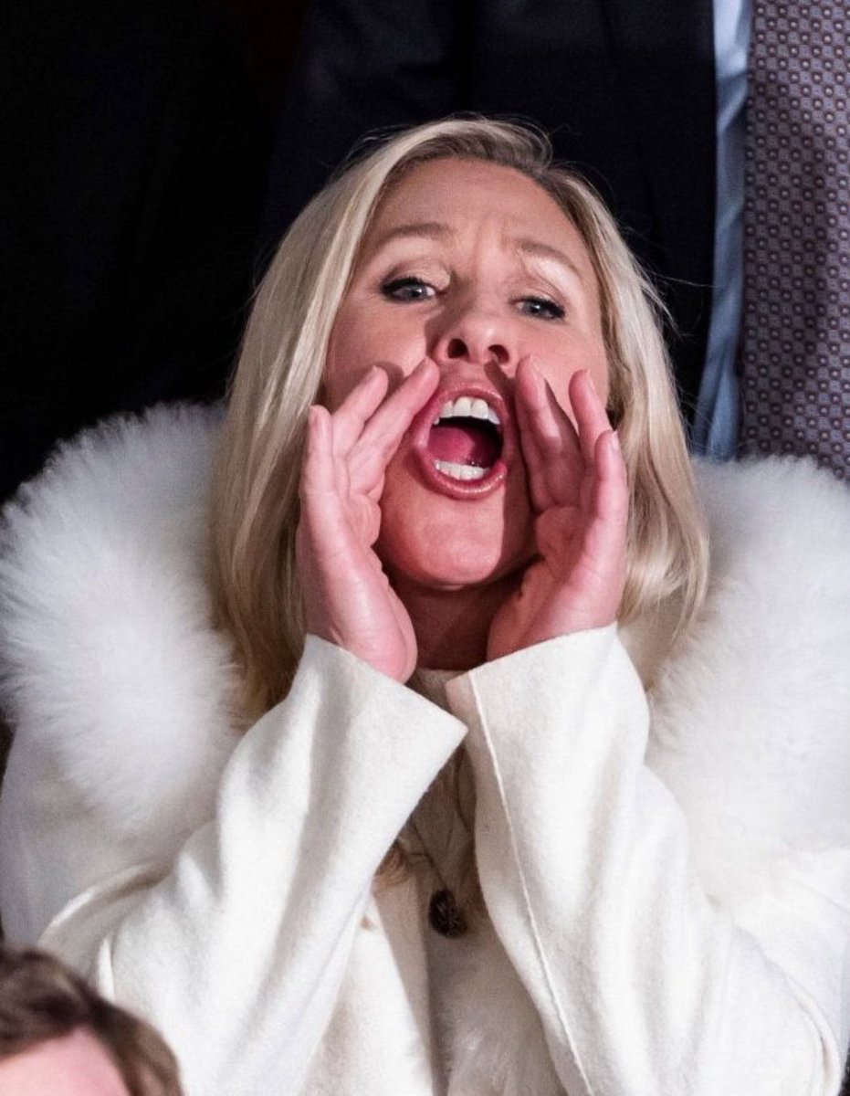 Victorshi2020's tweet photo. This is the image that the rest of the world will remember when they think of Marjorie Taylor Greene. They are going to view Marjorie Taylor Greene as someone who shows absolutely no respect, civility, or decorum — and nothing will change their assessment. https://t.co/rQoc4CpCw2