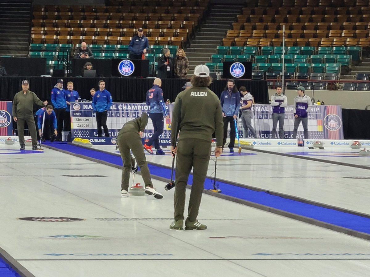 At the Curling National Championship...  @nfl legend @JaredAllen69 on the pitch!