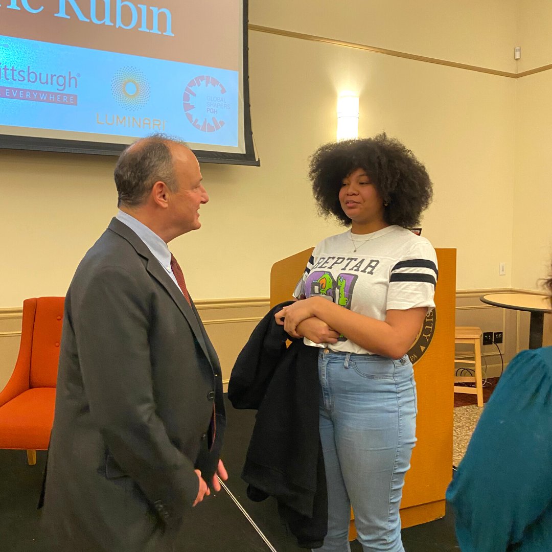 WorldPittsburgh's tweet photo. Thank you to everyone who attended last night’s conversation with Ambassador Eric Rubin! 

We had a lively discussion about U.S. #diplomacy around the world. 

Watch the livestream: https://t.co/BWVpvkF7X3

@afsatweets @pointparku @globalpittsburgh @luminaripgh @GlobalShaperPGH https://t.co/6Tht0gPqiV