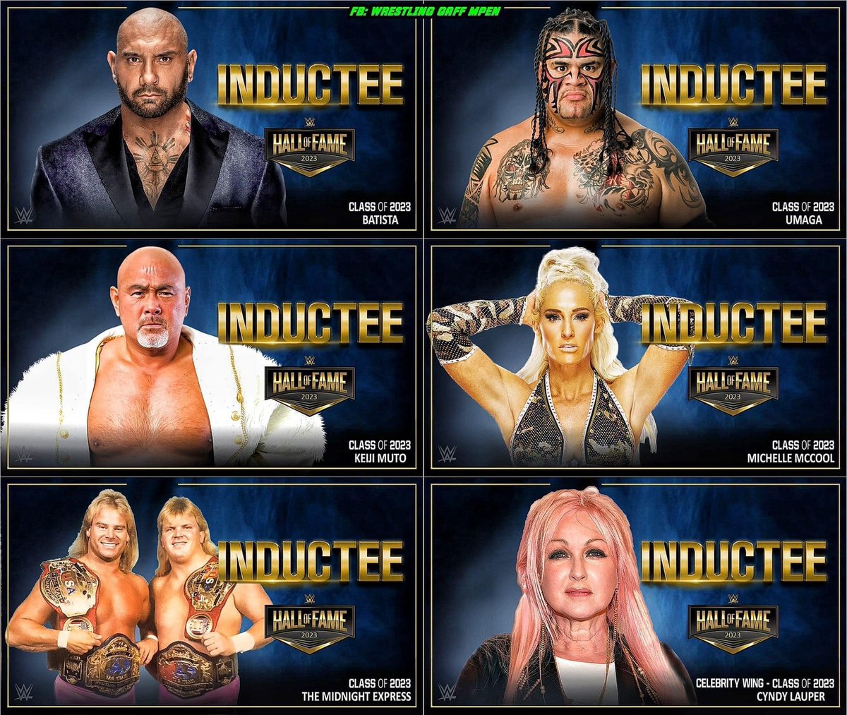 wrestlelamia's tweet photo. Would you be happy with this WWE Hall of Fame 2023 line up? https://t.co/4mN3vTLPCV