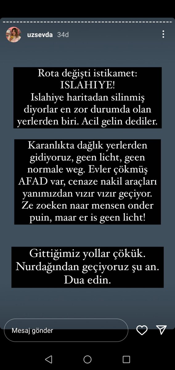 @seydaay13 Şuan bizimkiler ıslahiyeye gidiyor çok yardıma ihtiyaç varmış ama bu adreste listeye alındı.