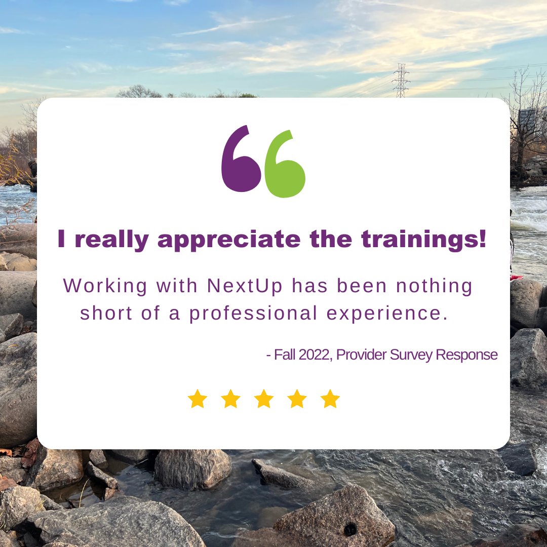 There is still time to apply to become a program provider in NextUp's network!

If you have questions about the application process, join us tomorrow, February 9, at 2:00 PM for a virtual technical assistance session. 

For more information, go to linktr.ee/nextuprva