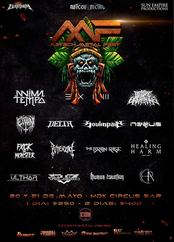 AlmostMetal's tweet image. ☢️AZ-TECH METAL FEST☢️
Así queda el cartel del próximo Aztech Metal Fest, evento realizado gracias a Az-Tech Metal México 🤘. 
El festival estará encabezado por: Anima Tempo, Exist Immortal y Before BREATHING. @animatempo #Mexico  #aztech #Miercoles #fest #Festival #music