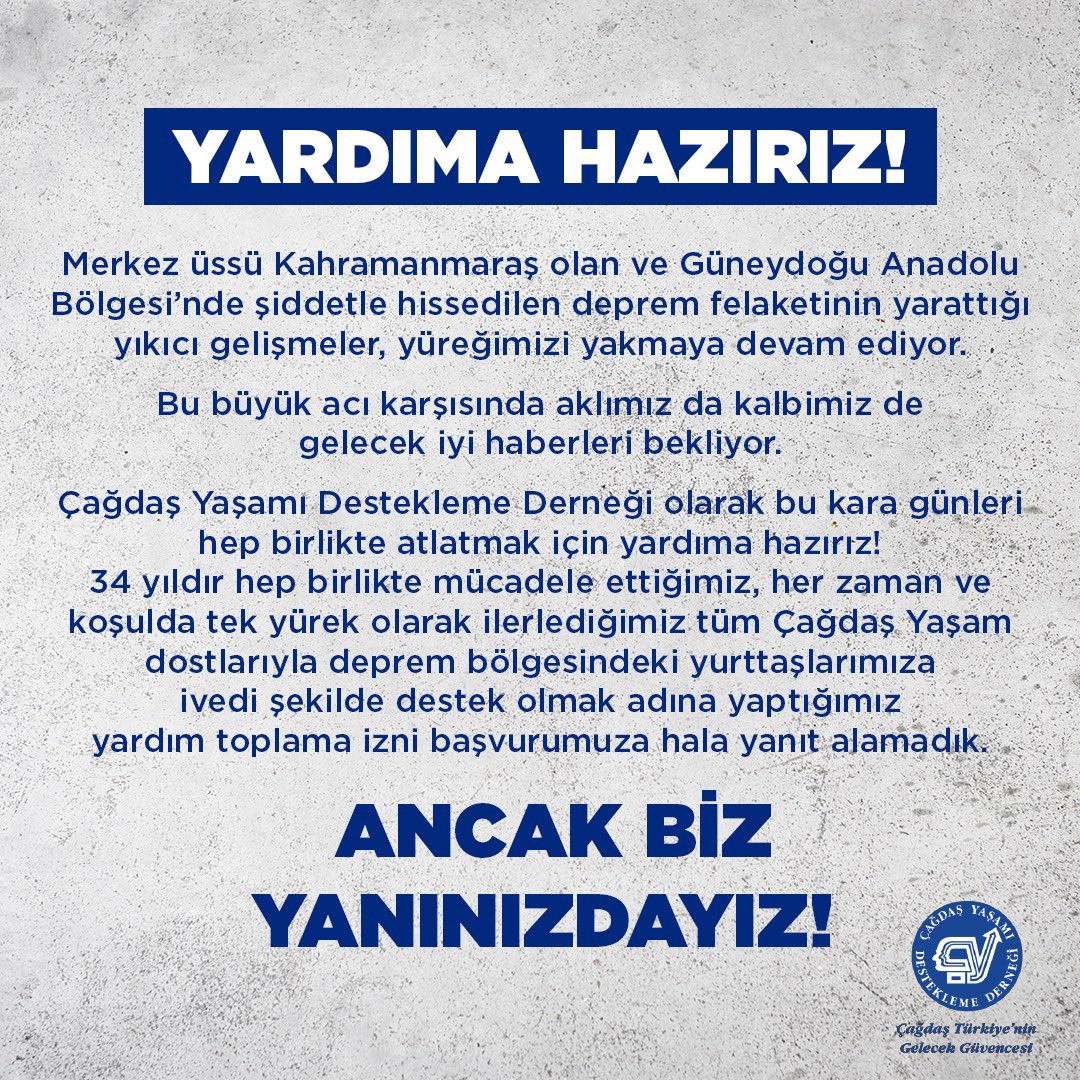 CagdasYasamDD's tweet photo. YARDIMA HAZIRIZ! https://t.co/viZfQxjdME