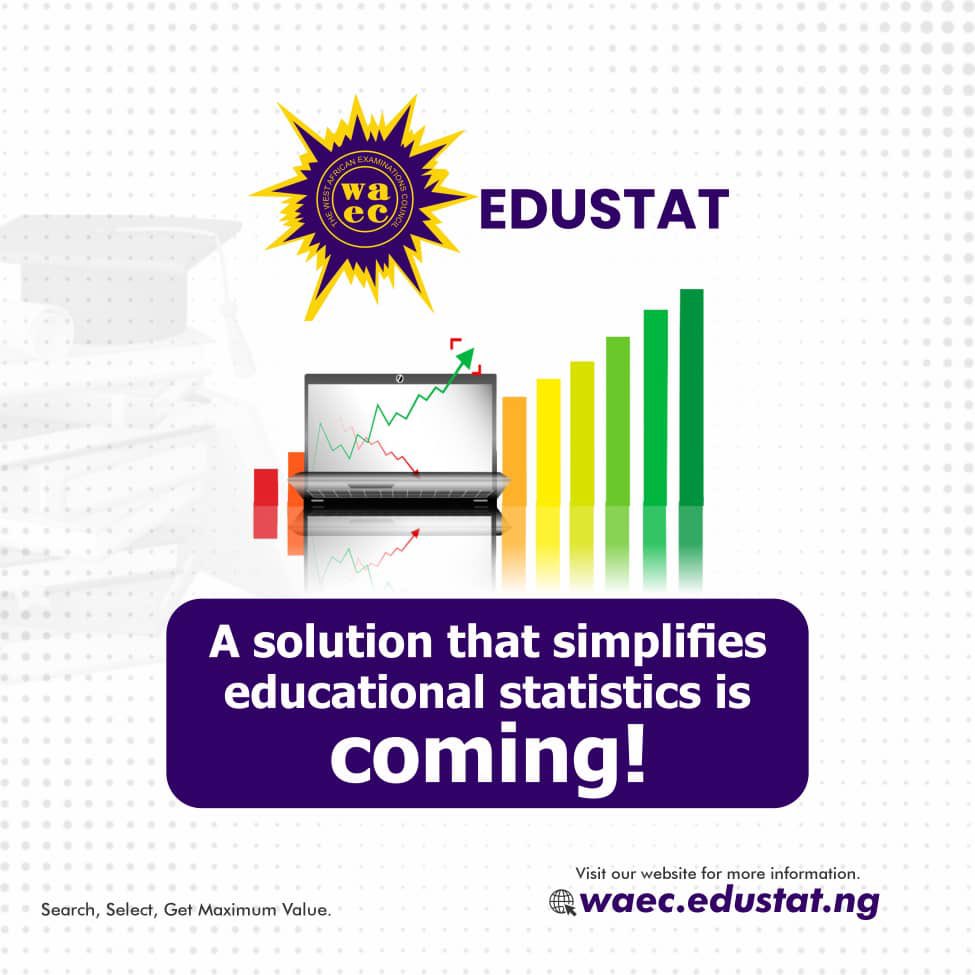 Waec_Edustat's tweet photo. Do you know you can now have seamless and reliable access to school performance from the comforts of your home at any given time? 

Get excited; something incredible is coming!

Follow @waec_edustat and turn on your notification button.

#waec #edustat #sidmach #smartstatistics https://t.co/1XhivKAWKr