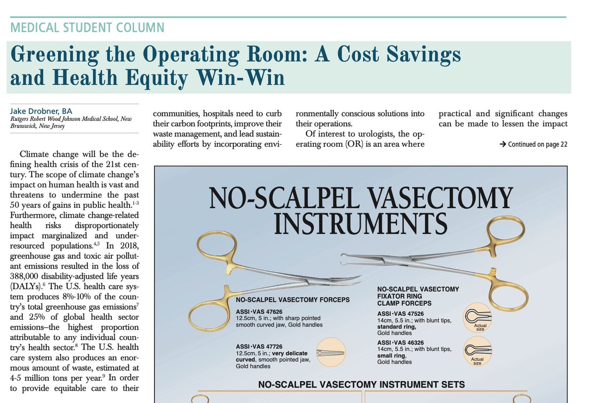 Excited to share my piece about greening the OR! Check it out in this month’s #AUANews Medical Student Column
@AmerUrological @pracgreenhealth @GCCHE_ @rwjurology 

auanews.net/issues/article…