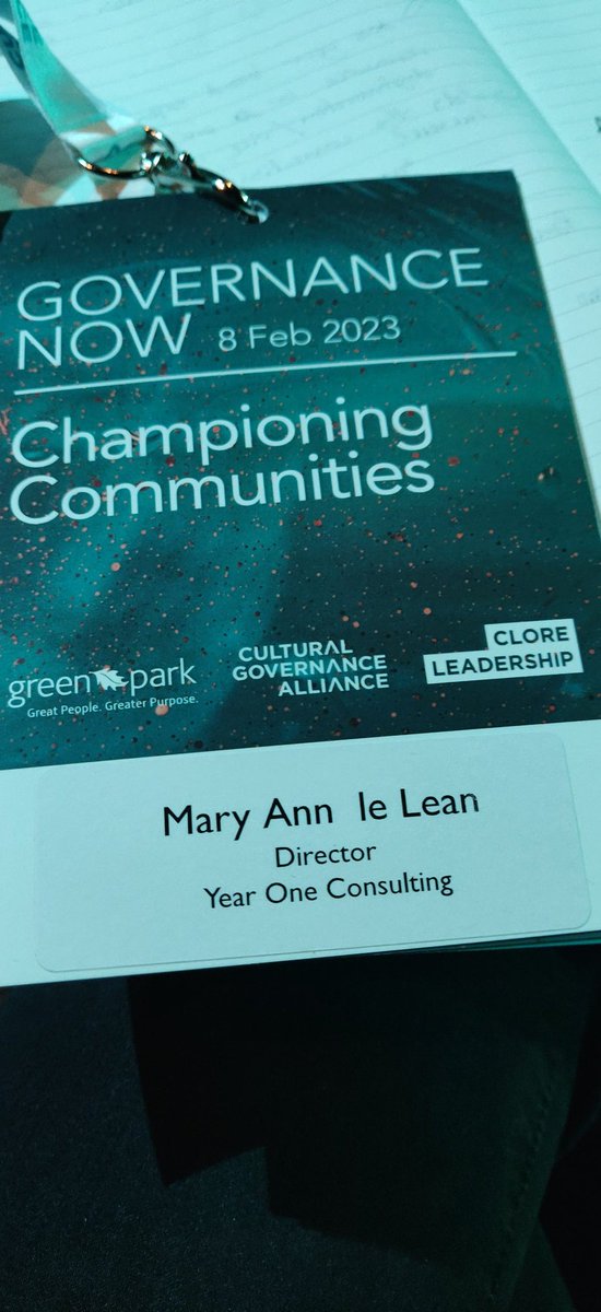 At the #GovNow <a href="/CloreLeadership/">Clore Leadership</a> <a href="/GovernCulture/">Cultural Governance Alliance</a> arts &amp; cultural governance conference today with my <a href="/yearoneteam/">Year One Consulting</a> hat (necklace) on. Soooo many good case studies of diversifying boards...