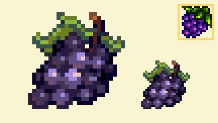 grapes have got to be one of the most annoying things in the world to pixel, but for stardew valley we must all make sacrifices 
