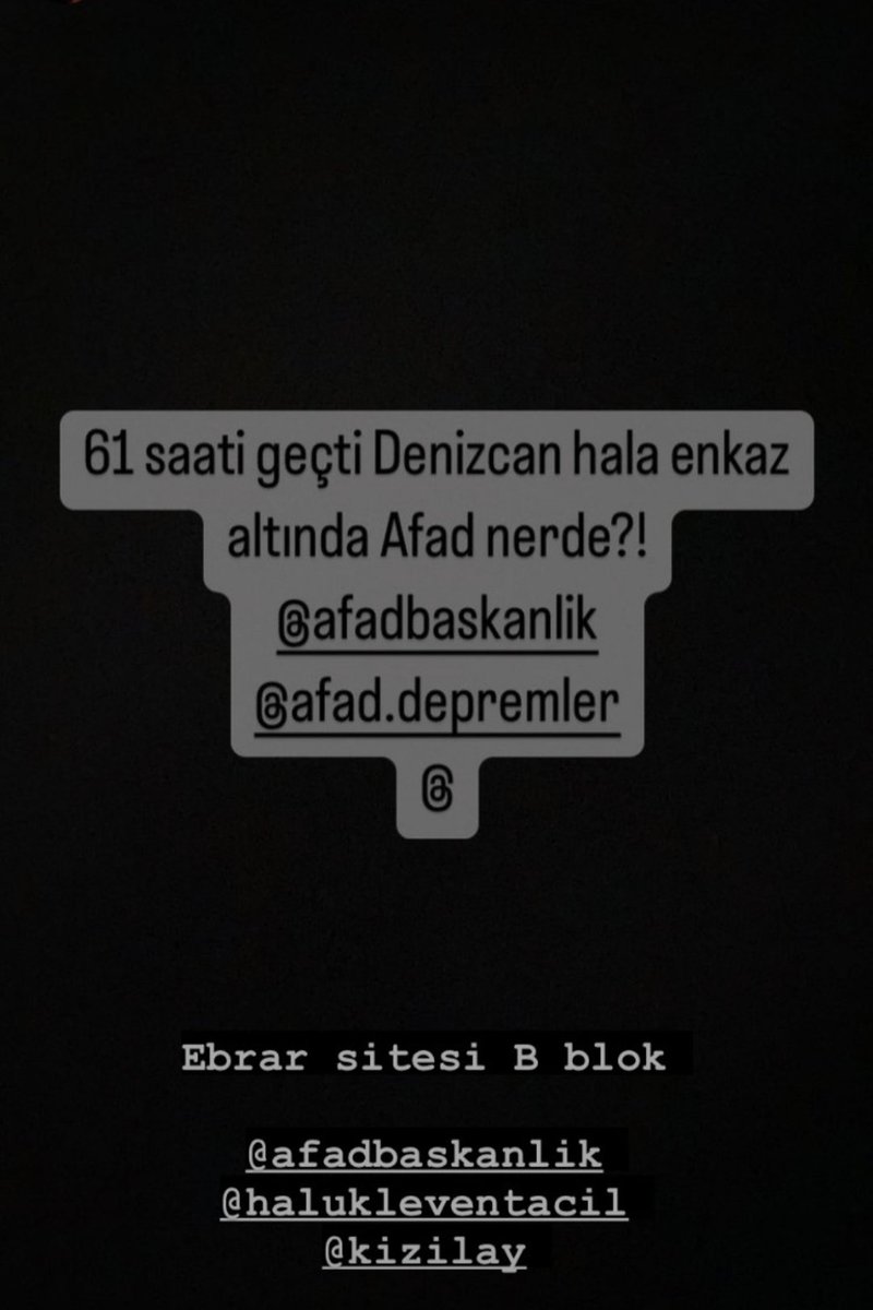 criptocuablaniz's tweet photo. EBRAR SİTELERİNE ACİL DESTEK GEREK!!! KAHRAMANMARAS
@AFADBaskanlik @AFADKMaras @BabalaTv @OguzhanUgur @haluklevent @buyuksehirkm @ahbap https://t.co/9tCpJqfMHw