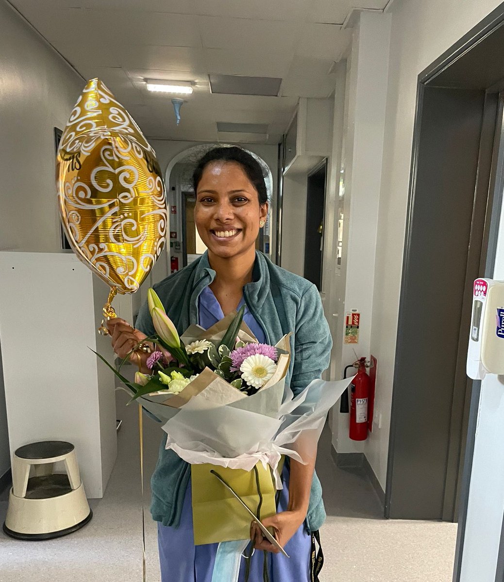 Lister1NUH's tweet photo. Congratulations Reshma on passing your OSCE’s. We are all so proud of you ‘Staff Nurse Reshma’ lots of love from your Lister 1 family xx @TeamCAS3 https://t.co/dEBbUPN53R